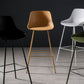 Scandinavian Metal Plastic Counter Stools Low Back Indoor Bar Stool with Bucket Seat Clearhalo 'Bar Furniture' 'Bar Stools' 'bar_stools' 'furniture_bar_stools' 'Kitchen & Dining Furniture' 'kitchen&dining_furn' 'kitchen' 'kitchen_furn' Furniture' 4182979
