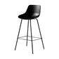 Scandinavian Metal Plastic Counter Stools Low Back Indoor Bar Stool with Bucket Seat Black 1 Piece Clearhalo 'Bar Furniture' 'Bar Stools' 'bar_stools' 'furniture_bar_stools' 'Kitchen & Dining Furniture' 'kitchen&dining_furn' 'kitchen' 'kitchen_furn' Furniture' 4182980