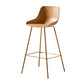 Scandinavian Metal Plastic Counter Stools Low Back Indoor Bar Stool with Bucket Seat Yellow 1 Piece Clearhalo 'Bar Furniture' 'Bar Stools' 'bar_stools' 'furniture_bar_stools' 'Kitchen & Dining Furniture' 'kitchen&dining_furn' 'kitchen' 'kitchen_furn' Furniture' 4182984