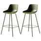 Scandinavian Metal Plastic Counter Stools Low Back Indoor Bar Stool with Bucket Seat Blackish Green Set of 2 Clearhalo 'Bar Furniture' 'Bar Stools' 'bar_stools' 'furniture_bar_stools' 'Kitchen & Dining Furniture' 'kitchen&dining_furn' 'kitchen' 'kitchen_furn' Furniture' 4182997