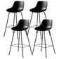 Scandinavian Metal Plastic Counter Stools Low Back Indoor Bar Stool with Bucket Seat Black Set of 4 Clearhalo 'Bar Furniture' 'Bar Stools' 'bar_stools' 'furniture_bar_stools' 'Kitchen & Dining Furniture' 'kitchen&dining_furn' 'kitchen' 'kitchen_furn' Furniture' 4183002