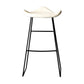 Black PU Leather Barstools Industrial Low Back Bristol Counter Stool with Saddle Seat Off-White 1 Piece Clearhalo 'Bar Furniture' 'Bar Stools' 'bar_stools' 'furniture_bar_stools' 'Kitchen & Dining Furniture' 'kitchen&dining_furn' 'kitchen' 'kitchen_furn' Furniture' 4183014