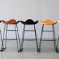 Black PU Leather Barstools Industrial Low Back Bristol Counter Stool with Saddle Seat Clearhalo 'Bar Furniture' 'Bar Stools' 'bar_stools' 'furniture_bar_stools' 'Kitchen & Dining Furniture' 'kitchen&dining_furn' 'kitchen' 'kitchen_furn' Furniture' 4183023
