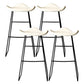 Black PU Leather Barstools Industrial Low Back Bristol Counter Stool with Saddle Seat Off-White Set of 4 Clearhalo 'Bar Furniture' 'Bar Stools' 'bar_stools' 'furniture_bar_stools' 'Kitchen & Dining Furniture' 'kitchen&dining_furn' 'kitchen' 'kitchen_furn' Furniture' 4183033