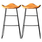 Black PU Leather Barstools Industrial Low Back Bristol Counter Stool with Saddle Seat Light Brown Set of 2 Clearhalo 'Bar Furniture' 'Bar Stools' 'bar_stools' 'furniture_bar_stools' 'Kitchen & Dining Furniture' 'kitchen&dining_furn' 'kitchen' 'kitchen_furn' Furniture' 4183034