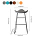 Black PU Leather Barstools Industrial Low Back Bristol Counter Stool with Saddle Seat Clearhalo 'Bar Furniture' 'Bar Stools' 'bar_stools' 'furniture_bar_stools' 'Kitchen & Dining Furniture' 'kitchen&dining_furn' 'kitchen' 'kitchen_furn' Furniture' 4183036