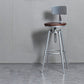 Industrial Iron Adjustable Swivel Barstool Indoor Tall Stool with Round Pine Seat Clearhalo 'Bar Furniture' 'Bar Stools' 'bar_stools' 'furniture_bar_stools' 'Kitchen & Dining Furniture' 'kitchen&dining_furn' 'kitchen' 'kitchen_furn' Furniture' 4183043