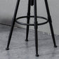 Industrial Iron Adjustable Swivel Barstool Indoor Tall Stool with Round Pine Seat Clearhalo 'Bar Furniture' 'Bar Stools' 'bar_stools' 'furniture_bar_stools' 'Kitchen & Dining Furniture' 'kitchen&dining_furn' 'kitchen' 'kitchen_furn' Furniture' 4183049