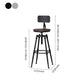 Industrial Iron Adjustable Swivel Barstool Indoor Tall Stool with Round Pine Seat Clearhalo 'Bar Furniture' 'Bar Stools' 'bar_stools' 'furniture_bar_stools' 'Kitchen & Dining Furniture' 'kitchen&dining_furn' 'kitchen' 'kitchen_furn' Furniture' 4183051