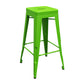 Industrial Iron 30" Barstool Indoor Stackable Tall Stool with Square Seat Green 1 Piece Clearhalo 'Bar Furniture' 'Bar Stools' 'bar_stools' 'furniture_bar_stools' 'Kitchen & Dining Furniture' 'kitchen&dining_furn' 'kitchen' 'kitchen_furn' Furniture' 4183060