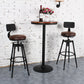 Rotating Barstool Industrial Style 4 Feet Bar Stool for Dining Room Set of 3 Clearhalo 'Bar Furniture' 'Bar Stools' 'bar_stools' 'furniture_bar_stools' 'Kitchen & Dining Furniture' 'kitchen&dining_furn' 'kitchen' 'kitchen_furn' Furniture' 4183084