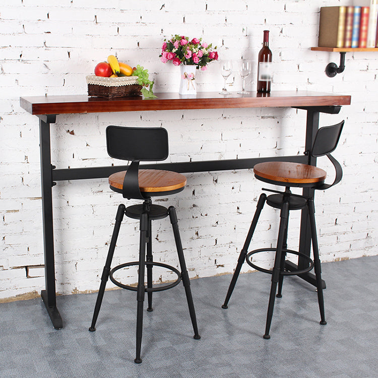 Rotating Barstool Industrial Style 4 Feet Bar Stool for Dining Room Set of 3 Clearhalo 'Bar Furniture' 'Bar Stools' 'bar_stools' 'furniture_bar_stools' 'Kitchen & Dining Furniture' 'kitchen&dining_furn' 'kitchen' 'kitchen_furn' Furniture' 4183089