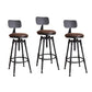 Rotating Barstool Industrial Style 4 Feet Bar Stool for Dining Room Set of 3 Brown With Back Clearhalo 'Bar Furniture' 'Bar Stools' 'bar_stools' 'furniture_bar_stools' 'Kitchen & Dining Furniture' 'kitchen&dining_furn' 'kitchen' 'kitchen_furn' Furniture' 4183090