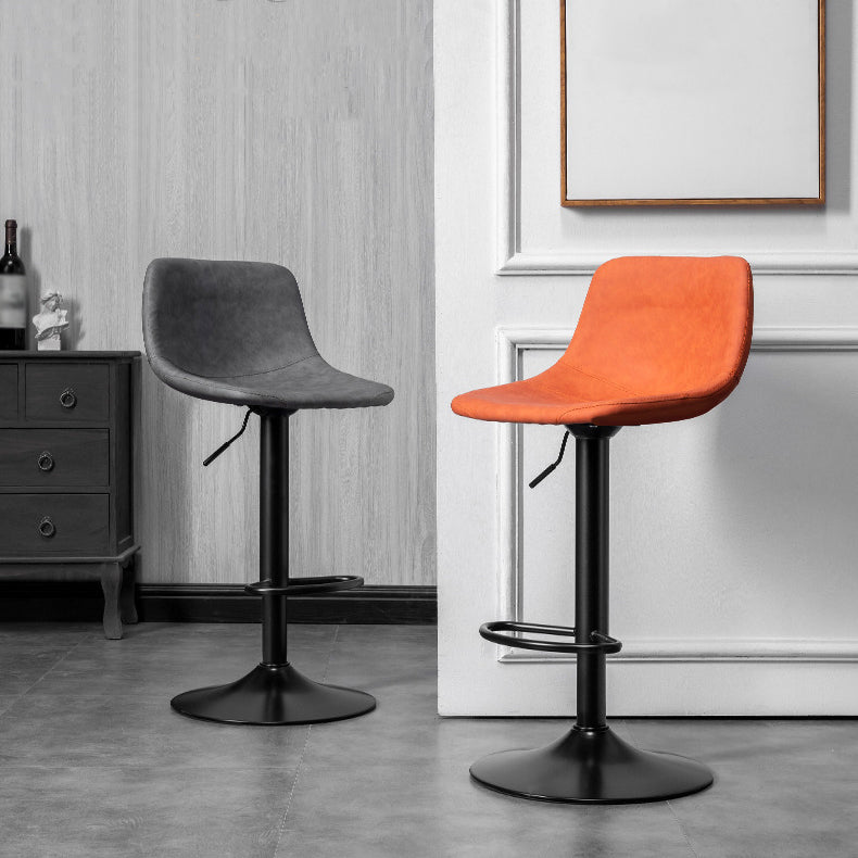 Rotation and Lifting Barstool Industrial Style Leather Seats Bar Stool for Bar Counter Clearhalo 'Bar Furniture' 'Bar Stools' 'bar_stools' 'furniture_bar_stools' 'Kitchen & Dining Furniture' 'kitchen&dining_furn' 'kitchen' 'kitchen_furn' Furniture' 4183116