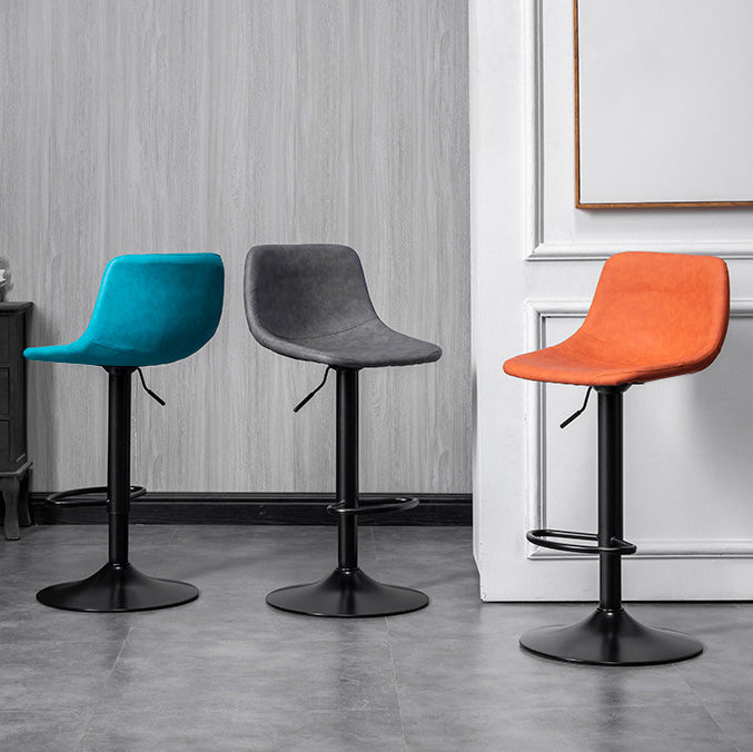 Rotation and Lifting Barstool Industrial Style Leather Seats Bar Stool for Bar Counter Clearhalo 'Bar Furniture' 'Bar Stools' 'bar_stools' 'furniture_bar_stools' 'Kitchen & Dining Furniture' 'kitchen&dining_furn' 'kitchen' 'kitchen_furn' Furniture' 4183118