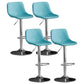 Rotation and Lifting Barstool Industrial Style Leather Seats Bar Stool for Bar Counter Blue Silver Set of 4 Clearhalo 'Bar Furniture' 'Bar Stools' 'bar_stools' 'furniture_bar_stools' 'Kitchen & Dining Furniture' 'kitchen&dining_furn' 'kitchen' 'kitchen_furn' Furniture' 4183133