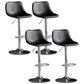 Rotation and Lifting Barstool Industrial Style Leather Seats Bar Stool for Bar Counter Black Silver Set of 4 Clearhalo 'Bar Furniture' 'Bar Stools' 'bar_stools' 'furniture_bar_stools' 'Kitchen & Dining Furniture' 'kitchen&dining_furn' 'kitchen' 'kitchen_furn' Furniture' 4183134