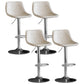Rotation and Lifting Barstool Industrial Style Leather Seats Bar Stool for Bar Counter White Silver Set of 4 Clearhalo 'Bar Furniture' 'Bar Stools' 'bar_stools' 'furniture_bar_stools' 'Kitchen & Dining Furniture' 'kitchen&dining_furn' 'kitchen' 'kitchen_furn' Furniture' 4183136