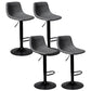 Rotation and Lifting Barstool Industrial Style Leather Seats Bar Stool for Bar Counter Grey Black Set of 4 Clearhalo 'Bar Furniture' 'Bar Stools' 'bar_stools' 'furniture_bar_stools' 'Kitchen & Dining Furniture' 'kitchen&dining_furn' 'kitchen' 'kitchen_furn' Furniture' 4183142