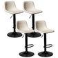 Rotation and Lifting Barstool Industrial Style Leather Seats Bar Stool for Bar Counter White Black Set of 4 Clearhalo 'Bar Furniture' 'Bar Stools' 'bar_stools' 'furniture_bar_stools' 'Kitchen & Dining Furniture' 'kitchen&dining_furn' 'kitchen' 'kitchen_furn' Furniture' 4183144