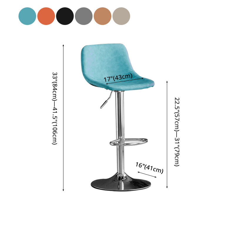 Rotation and Lifting Barstool Industrial Style Leather Seats Bar Stool for Bar Counter Clearhalo 'Bar Furniture' 'Bar Stools' 'bar_stools' 'furniture_bar_stools' 'Kitchen & Dining Furniture' 'kitchen&dining_furn' 'kitchen' 'kitchen_furn' Furniture' 4183145