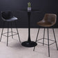 Industrial Leather Distressed Barstool Black Living Room Bar Stool with Bucket Seat Clearhalo 'Bar Furniture' 'Bar Stools' 'bar_stools' 'furniture_bar_stools' 'Kitchen & Dining Furniture' 'kitchen&dining_furn' 'kitchen' 'kitchen_furn' Furniture' 4183149