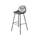 Industrial Black Counter Stools Iron Upholstered Bar Stools Bristol with Bucket Seat Grey 1 Piece Clearhalo 'Bar Furniture' 'Bar Stools' 'bar_stools' 'furniture_bar_stools' 'Kitchen & Dining Furniture' 'kitchen&dining_furn' 'kitchen' 'kitchen_furn' Furniture' 4183189
