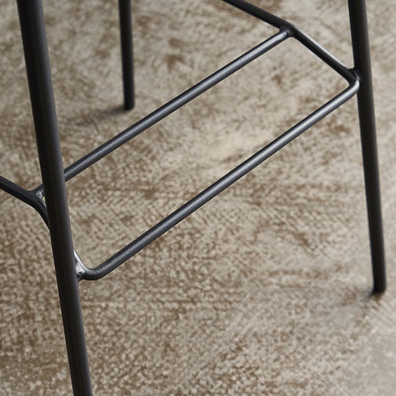 Industrial Black Counter Stools Iron Upholstered Bar Stools Bristol with Bucket Seat Clearhalo 'Bar Furniture' 'Bar Stools' 'bar_stools' 'furniture_bar_stools' 'Kitchen & Dining Furniture' 'kitchen&dining_furn' 'kitchen' 'kitchen_furn' Furniture' 4183194