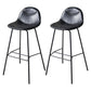 Industrial Black Counter Stools Iron Upholstered Bar Stools Bristol with Bucket Seat Black Set of 2 Clearhalo 'Bar Furniture' 'Bar Stools' 'bar_stools' 'furniture_bar_stools' 'Kitchen & Dining Furniture' 'kitchen&dining_furn' 'kitchen' 'kitchen_furn' Furniture' 4183195