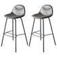 Industrial Black Counter Stools Iron Upholstered Bar Stools Bristol with Bucket Seat Grey Set of 2 Clearhalo 'Bar Furniture' 'Bar Stools' 'bar_stools' 'furniture_bar_stools' 'Kitchen & Dining Furniture' 'kitchen&dining_furn' 'kitchen' 'kitchen_furn' Furniture' 4183198