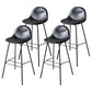 Industrial Black Counter Stools Iron Upholstered Bar Stools Bristol with Bucket Seat Black Set of 4 Clearhalo 'Bar Furniture' 'Bar Stools' 'bar_stools' 'furniture_bar_stools' 'Kitchen & Dining Furniture' 'kitchen&dining_furn' 'kitchen' 'kitchen_furn' Furniture' 4183201