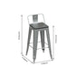 Industrial Silver Counter Stools Iron Wooden Bar Bristol Stools with Low Back Clearhalo 'Bar Furniture' 'Bar Stools' 'bar_stools' 'furniture_bar_stools' 'Kitchen & Dining Furniture' 'kitchen&dining_furn' 'kitchen' 'kitchen_furn' Furniture' 4183229