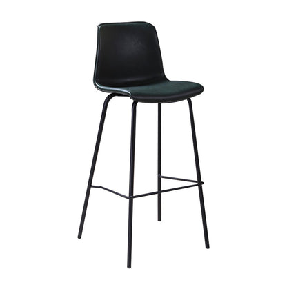 Industrial Black Metal Counter Stools Low Back Indoor Bar Stool with Bucket Seat Green 1 Piece Clearhalo 'Bar Furniture' 'Bar Stools' 'bar_stools' 'furniture_bar_stools' 'Kitchen & Dining Furniture' 'kitchen&dining_furn' 'kitchen' 'kitchen_furn' Furniture' 4183231