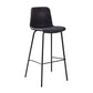 Industrial Black Metal Counter Stools Low Back Indoor Bar Stool with Bucket Seat Black 1 Piece Clearhalo 'Bar Furniture' 'Bar Stools' 'bar_stools' 'furniture_bar_stools' 'Kitchen & Dining Furniture' 'kitchen&dining_furn' 'kitchen' 'kitchen_furn' Furniture' 4183236