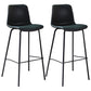 Industrial Black Metal Counter Stools Low Back Indoor Bar Stool with Bucket Seat Green Set of 2 Clearhalo 'Bar Furniture' 'Bar Stools' 'bar_stools' 'furniture_bar_stools' 'Kitchen & Dining Furniture' 'kitchen&dining_furn' 'kitchen' 'kitchen_furn' Furniture' 4183247