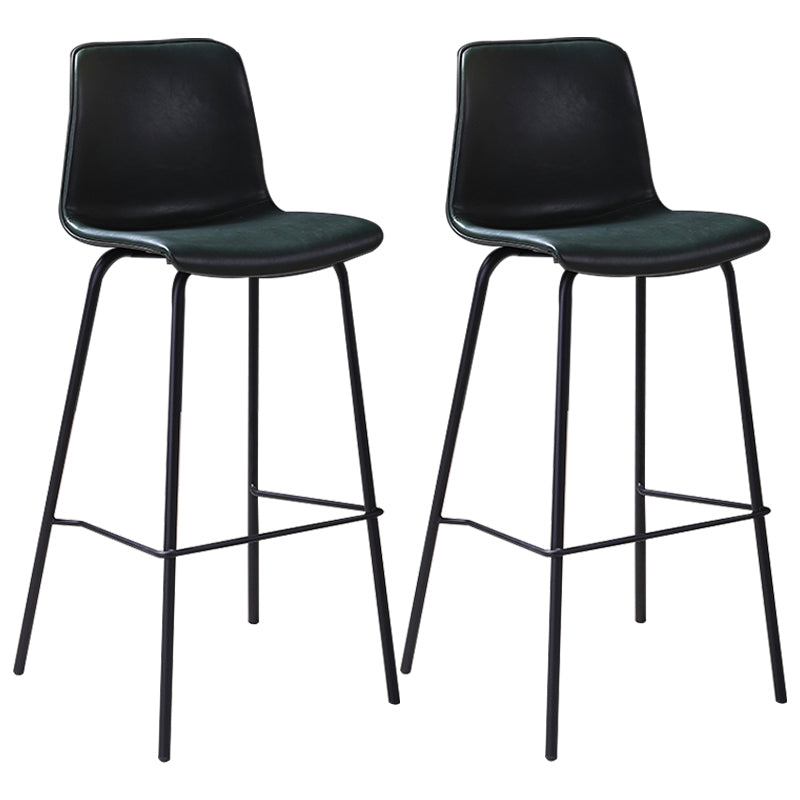 Industrial Black Metal Counter Stools Low Back Indoor Bar Stool with Bucket Seat Green Set of 2 Clearhalo 'Bar Furniture' 'Bar Stools' 'bar_stools' 'furniture_bar_stools' 'Kitchen & Dining Furniture' 'kitchen&dining_furn' 'kitchen' 'kitchen_furn' Furniture' 4183247