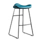 Upholstered 30" H Indoor Barstool Industrial Quilted Tall Stool with Footrest Blue 1 Piece Backless Clearhalo 'Bar Furniture' 'Bar Stools' 'bar_stools' 'furniture_bar_stools' 'Kitchen & Dining Furniture' 'kitchen&dining_furn' 'kitchen' 'kitchen_furn' Furniture' 4183259