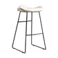 Upholstered 30" H Indoor Barstool Industrial Quilted Tall Stool with Footrest White 1 Piece Backless Clearhalo 'Bar Furniture' 'Bar Stools' 'bar_stools' 'furniture_bar_stools' 'Kitchen & Dining Furniture' 'kitchen&dining_furn' 'kitchen' 'kitchen_furn' Furniture' 4183264
