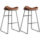 Upholstered 30" H Indoor Barstool Industrial Quilted Tall Stool with Footrest Dark Brown Set of 2 Backless Clearhalo 'Bar Furniture' 'Bar Stools' 'bar_stools' 'furniture_bar_stools' 'Kitchen & Dining Furniture' 'kitchen&dining_furn' 'kitchen' 'kitchen_furn' Furniture' 4183284