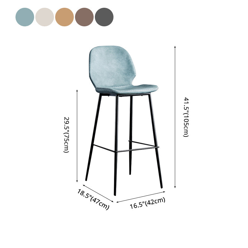 Upholstered 30" H Indoor Barstool Industrial Quilted Tall Stool with Footrest Clearhalo 'Bar Furniture' 'Bar Stools' 'bar_stools' 'furniture_bar_stools' 'Kitchen & Dining Furniture' 'kitchen&dining_furn' 'kitchen' 'kitchen_furn' Furniture' 4183297