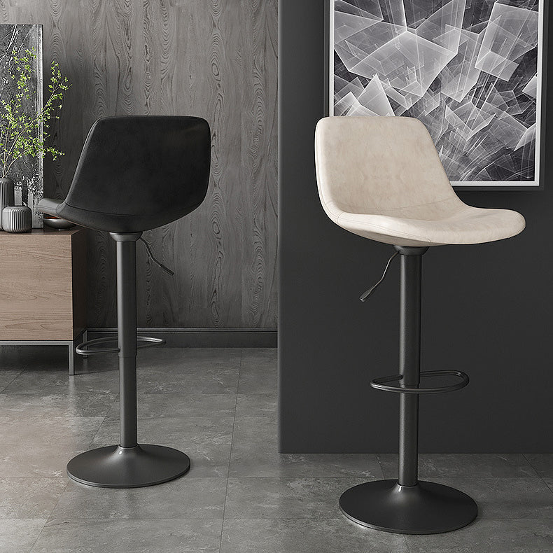 Industrial Style Bar Stools Leather Cushions Rotatable Counter Stools 1 Piece Clearhalo 'Bar Furniture' 'Bar Stools' 'bar_stools' 'furniture_bar_stools' 'Kitchen & Dining Furniture' 'kitchen&dining_furn' 'kitchen' 'kitchen_furn' Furniture' 4183300