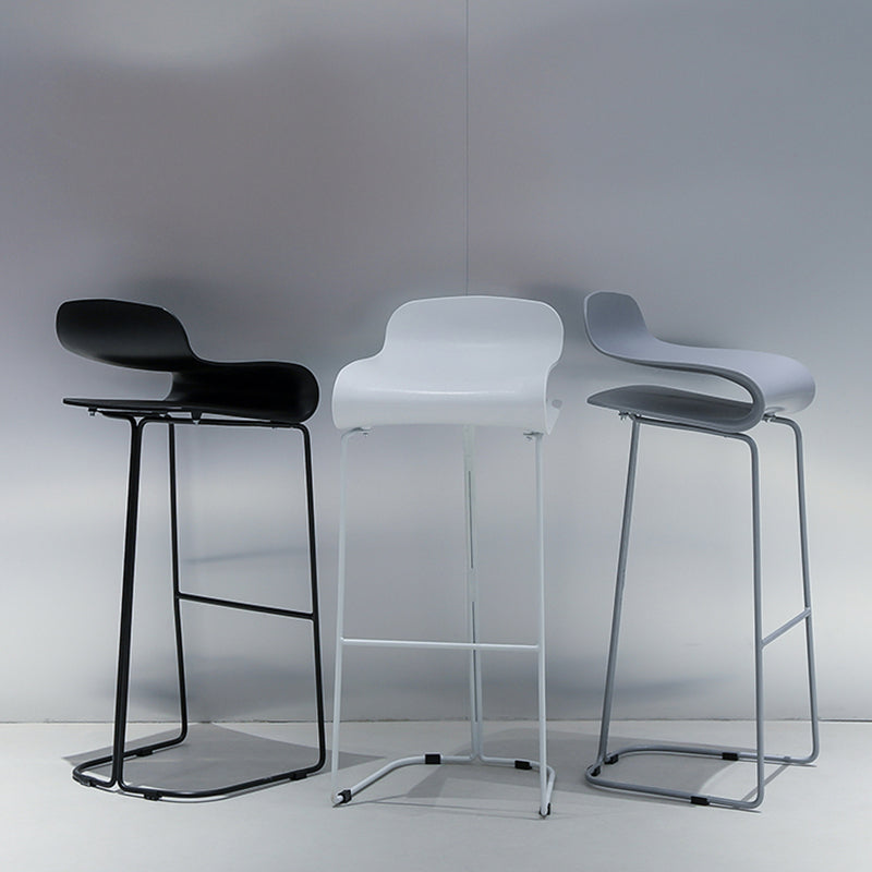 Industrial Iron Simple Barstool Indoor Tall Stool with ABS Seat Clearhalo 'Bar Furniture' 'Bar Stools' 'bar_stools' 'furniture_bar_stools' 'Kitchen & Dining Furniture' 'kitchen&dining_furn' 'kitchen' 'kitchen_furn' Furniture' 4183321