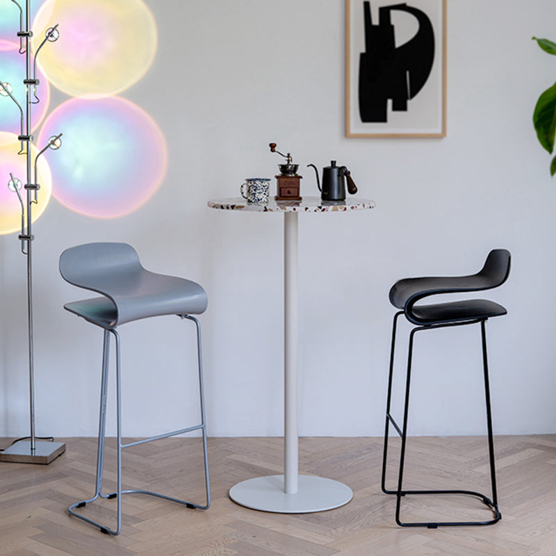Industrial Iron Simple Barstool Indoor Tall Stool with ABS Seat Clearhalo 'Bar Furniture' 'Bar Stools' 'bar_stools' 'furniture_bar_stools' 'Kitchen & Dining Furniture' 'kitchen&dining_furn' 'kitchen' 'kitchen_furn' Furniture' 4183325