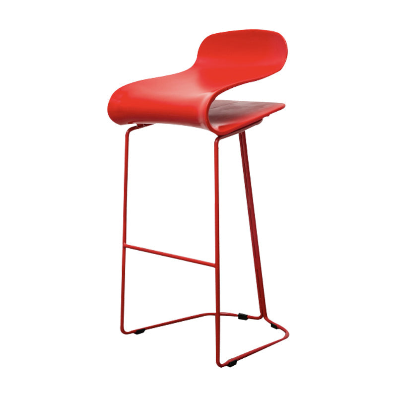 Industrial Iron Simple Barstool Indoor Tall Stool with ABS Seat Red 1 Piece Clearhalo 'Bar Furniture' 'Bar Stools' 'bar_stools' 'furniture_bar_stools' 'Kitchen & Dining Furniture' 'kitchen&dining_furn' 'kitchen' 'kitchen_furn' Furniture' 4183326