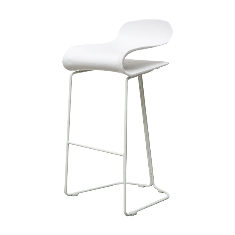 Industrial Iron Simple Barstool Indoor Tall Stool with ABS Seat White 1 Piece Clearhalo 'Bar Furniture' 'Bar Stools' 'bar_stools' 'furniture_bar_stools' 'Kitchen & Dining Furniture' 'kitchen&dining_furn' 'kitchen' 'kitchen_furn' Furniture' 4183328