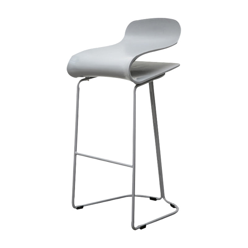 Industrial Iron Simple Barstool Indoor Tall Stool with ABS Seat Grey 1 Piece Clearhalo 'Bar Furniture' 'Bar Stools' 'bar_stools' 'furniture_bar_stools' 'Kitchen & Dining Furniture' 'kitchen&dining_furn' 'kitchen' 'kitchen_furn' Furniture' 4183333