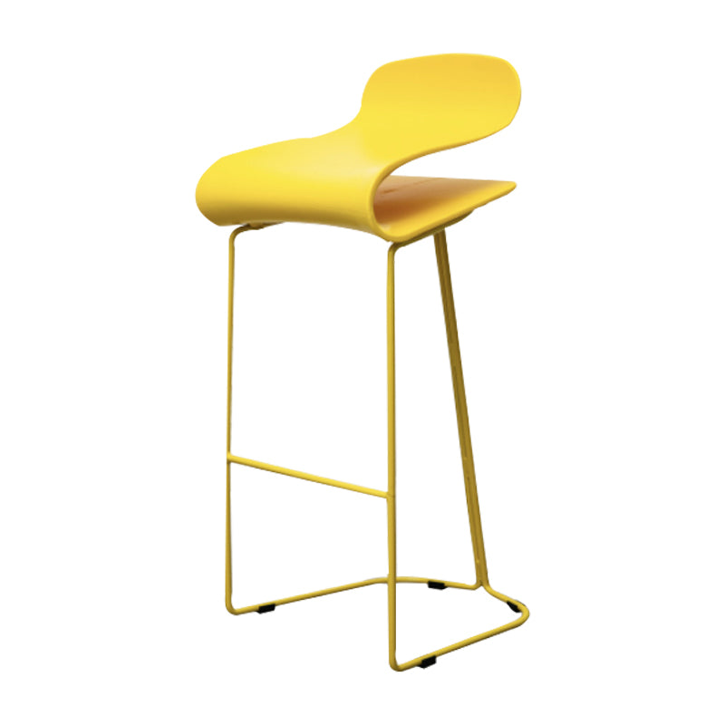 Industrial Iron Simple Barstool Indoor Tall Stool with ABS Seat Yellow 1 Piece Clearhalo 'Bar Furniture' 'Bar Stools' 'bar_stools' 'furniture_bar_stools' 'Kitchen & Dining Furniture' 'kitchen&dining_furn' 'kitchen' 'kitchen_furn' Furniture' 4183336