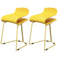 Industrial Iron Simple Barstool Indoor Tall Stool with ABS Seat Yellow Set of 2 Short Stool(22"H) Clearhalo 'Bar Furniture' 'Bar Stools' 'bar_stools' 'furniture_bar_stools' 'Kitchen & Dining Furniture' 'kitchen&dining_furn' 'kitchen' 'kitchen_furn' Furniture' 4183337