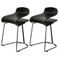Industrial Iron Simple Barstool Indoor Tall Stool with ABS Seat Black Set of 2 Short Stool(22"H) Clearhalo 'Bar Furniture' 'Bar Stools' 'bar_stools' 'furniture_bar_stools' 'Kitchen & Dining Furniture' 'kitchen&dining_furn' 'kitchen' 'kitchen_furn' Furniture' 4183339