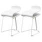 Industrial Iron Simple Barstool Indoor Tall Stool with ABS Seat White Set of 2 Short Stool(22"H) Clearhalo 'Bar Furniture' 'Bar Stools' 'bar_stools' 'furniture_bar_stools' 'Kitchen & Dining Furniture' 'kitchen&dining_furn' 'kitchen' 'kitchen_furn' Furniture' 4183341
